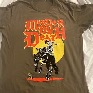 Murder by Death rodeo tour shirt greenish brown
